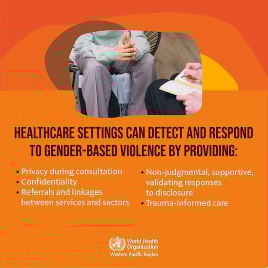 How healthcare settings can detect and respond to gender-based violence